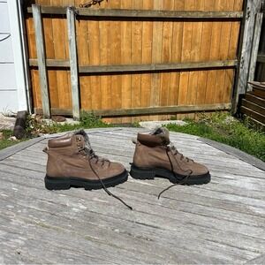 Seychelles Women's Brown Lace-Up‎ Leather Platform Boots size 9